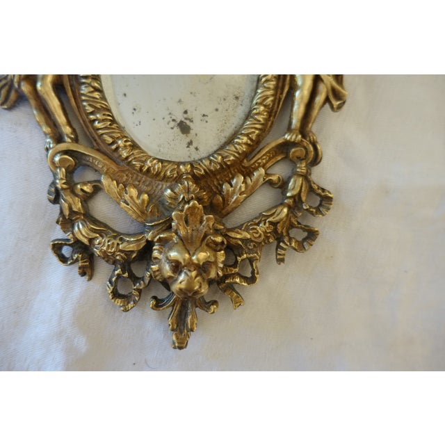 19th Century 19th Century Baroque Gilt Bronze Mirror by Charles Casier For Sale - Image 5 of 7