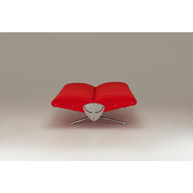 A d70 sofa designed by osvaldo borsani for tecno in 1954. Featuring an adjustable design, it doubles as both a sofa and a...