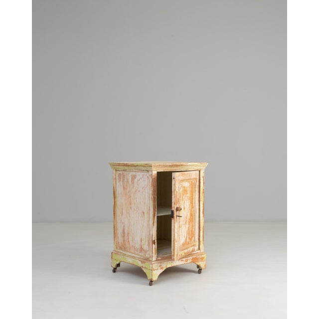 19th Century French Wood Patinated Cabinet With Wheels For Sale In Greensboro - Image 6 of 18