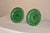 Victorian Pair of 19th Century Wedgwood Green Majolica Sunflower Plates For Sale - Image 3 of 9