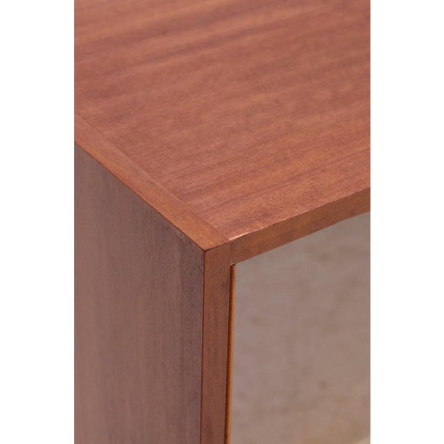 Brown Mid-Century Modern Walnut Display Cabinet with Glass Sliding Doors, 1960s For Sale - Image 8 of 13