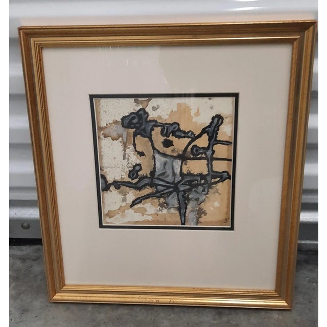 Modern Multimedia Modern Paintings, a Pair For Sale - Image 3 of 5