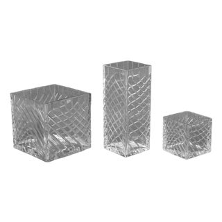 Baccarat Crystal "Kalimnos" Vases, 3 For Sale