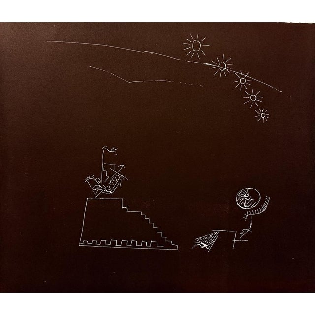 Claudio Granaroli, Composition, 1970s, Linocut For Sale - Image 9 of 9