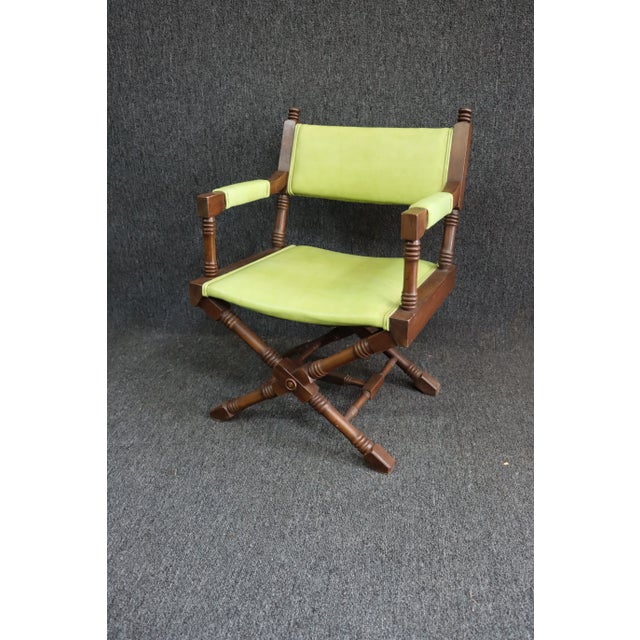 Walnut Carved Director's Chair For Sale - Image 4 of 7