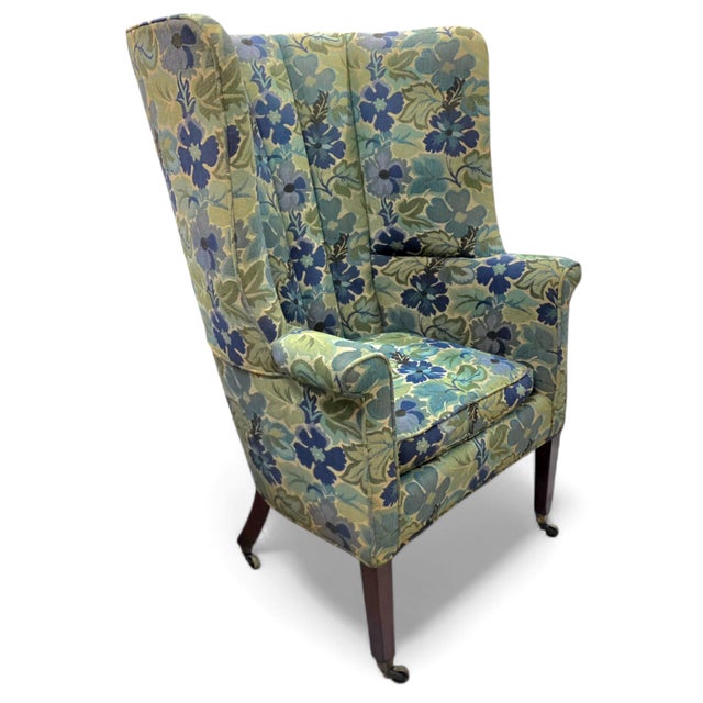 Early 20th Century English Wingback Chair in the Edwardian Tradition For Sale - Image 13 of 13