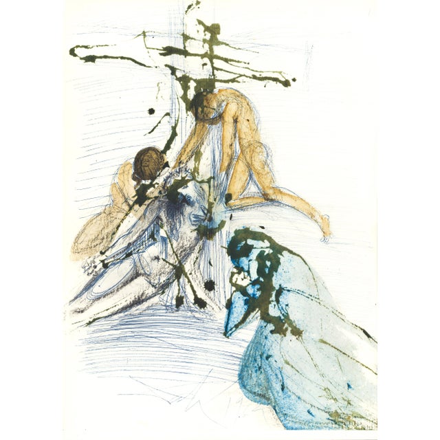 1969 Salvador Dalí Biblia Sacra Lithograph "De Cruce Deposito" (Jesus Deposition From the Cross) For Sale