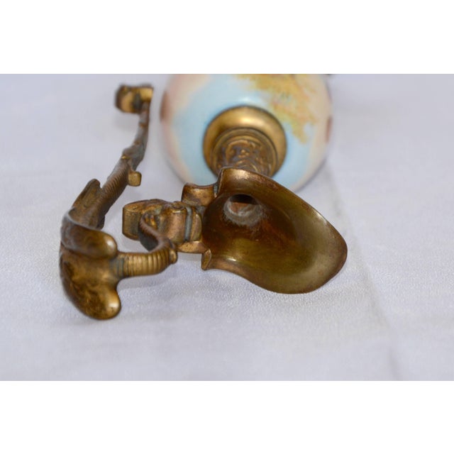 Early 20th Century Miniature Hand-Painted Porcelain French Ewer For Sale - Image 10 of 12