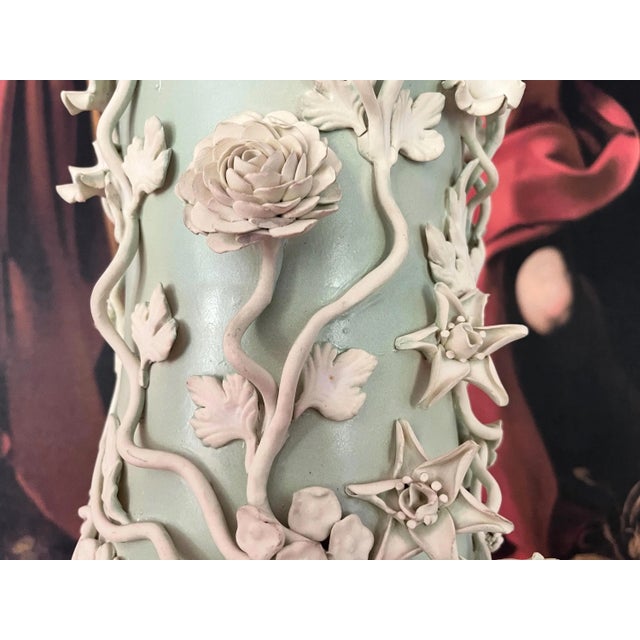 Italian Applied Floral Lamp & Shade, 1960s For Sale - Image 10 of 17