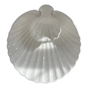 Vintage Fitz and Floyd Scallop Hors D' Ouvre Serving Bowl
