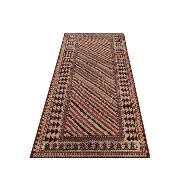 1900 - 1909 Antique Caucasian Kuba Runner Rug With Geometric Patterns, From Rug & Kilim For Sale - Image 5 of 7
