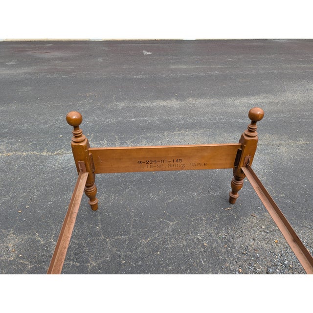 Mid 20th Century Solid Maple Colonial Early American Twin Size Cannonball Bed Frame For Sale In Washington DC - Image 6 of 8