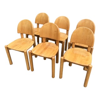 Dining Chairs in Beech by Rainer Daumiller, 1970s, Set of 8 For Sale