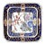 Pair of Bird Chinoiserie Cobalt & Gilt Porcelain Catchall Trays For Sale