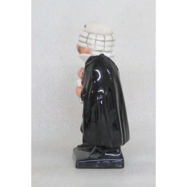 Mid 20th Century Royal Doulton England Charles Dickens Collection Buzfuz Mini Figurine For Sale - Image 5 of 8