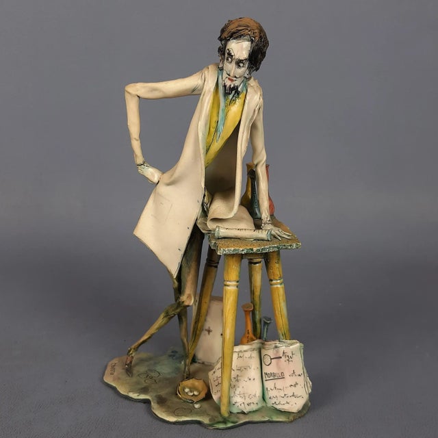 Vintage Ceramic Sculpture of the Wren Scientist by Toni Moretto, 1950s For Sale - Image 14 of 14