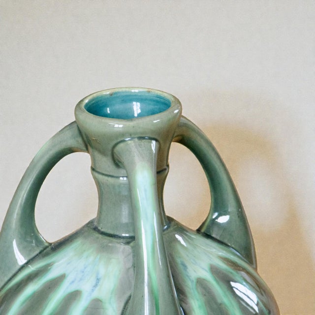 French Art Nouveau Vase by Gustave de Bruyn Fives-Lille, 1889 For Sale - Image 4 of 7