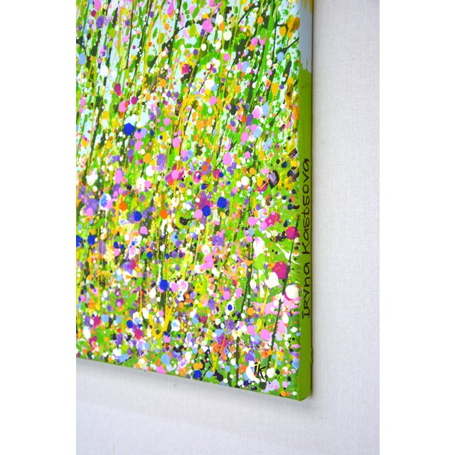 Modern Summer. Flower Field 2.Modern Original Hand Painting. For Sale - Image 3 of 12