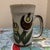 1960s Mid-Century Modern Hand-Painted Ceramic Stoneware Mug With Abstract Floral Motif For Sale - Image 9 of 9