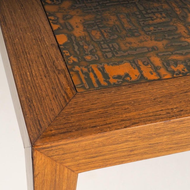 Mid-Century Modern Teak and Copper Coffee Table by Severin Hansen for Haslev Møbelsnedkeri, 1960s For Sale - Image 10 of 14