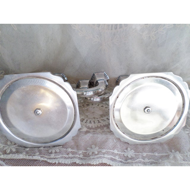 Silver Antique Jakob Grimminger Sterling Silver Art Deco Three-Tiered Candelabras - A Pair For Sale - Image 8 of 11