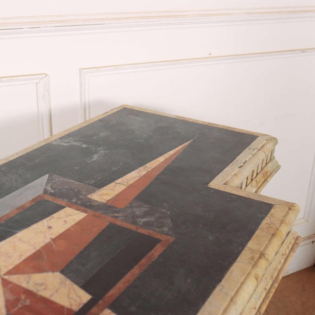 Italian Breakfront Console with Marble Top For Sale - Image 15 of 18