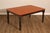 Custom Quality Farmhouse Oak Extendable Dining Table with Black Painted Base, Includes One Leaf