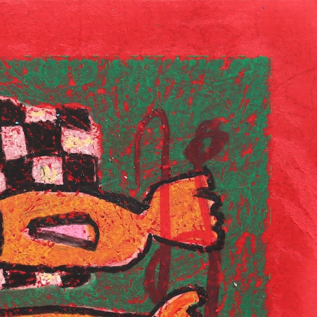 Abstract Still Life 3 - Original Bold Abstract Still Life Painting on Paper by Valerie Etitinwo For Sale - Image 3 of 7