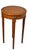 Transitional Maitland Smith Style Round Leather Wrapped Brass Gueridon Side Drink Table For Sale - Image 3 of 11