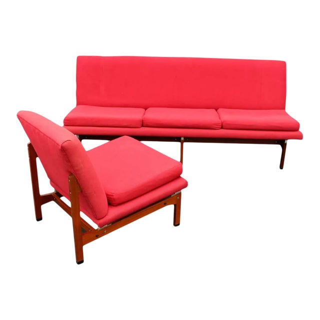 Italian Sofa and the Chair by Ico Parisi for Mim Roma - Set of 2 For Sale