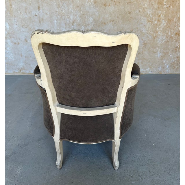 Pair of French Louis XV Style Bergères For Sale - Image 14 of 16