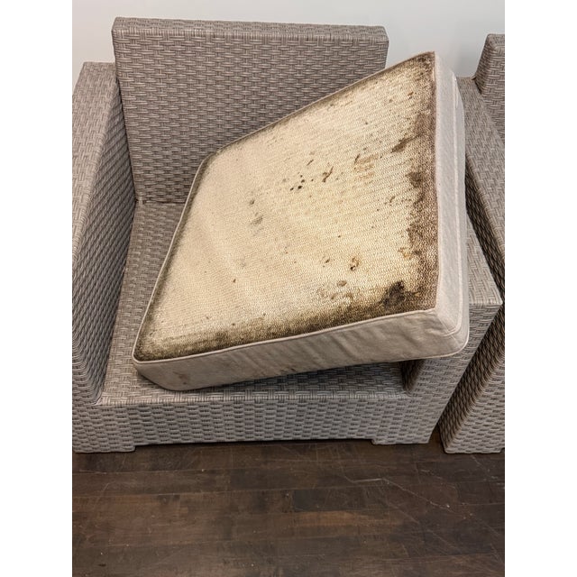 Crate & Barrel Outdoor Lounge Arm Chairs, Pair For Sale - Image 12 of 12