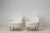 Set of Swedish Modern Samsas White Bouclé Armchairs by Carl Malmsten for O.H. Sjögren For Sale - Image 3 of 6