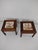 Pair of walnut end tables with a tile top Made by brown and Salman furniture company I believe they're designed by John...