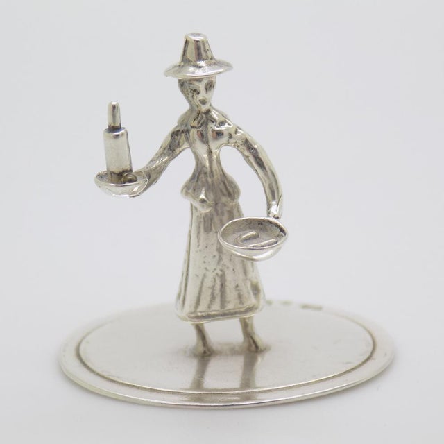Vintage Dutch Handmade Silver Quaker Figurine, 1978 For Sale - Image 11 of 11