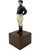 Vintage Equestrian Navy Blue Jockey Bookend Statue 13"h For Sale - Image 4 of 12