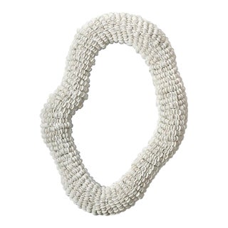 Jamie Young Amoeba Wood Beaded Wall Mirror For Sale