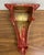 Sculpture Materials Vintage French Style Scarlet Red and Gold Wall Shelf or Bracket For Sale - Image 7 of 7