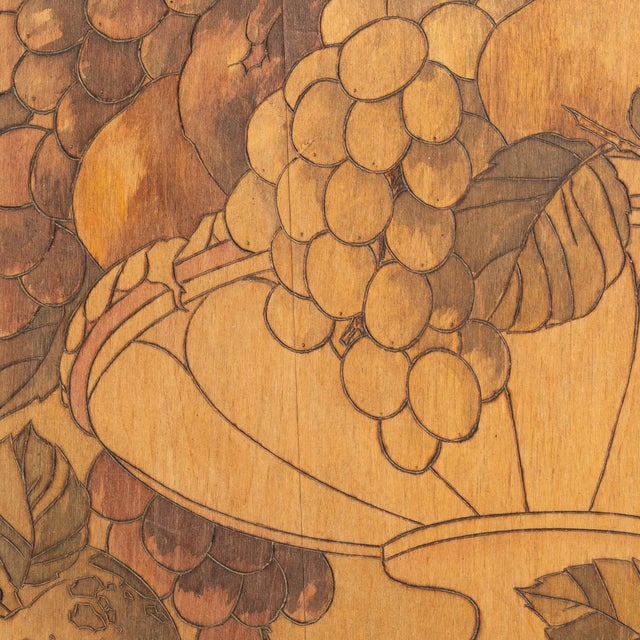 Traditional Early 20th Century France Sienna Wood Painting For Sale - Image 3 of 15