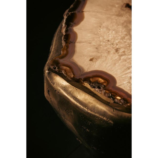 Not Yet Made - Made To Order Ernest Coffee Table in Agate Gemstone & Cast Brass by Alex Turco For Sale - Image 5 of 10