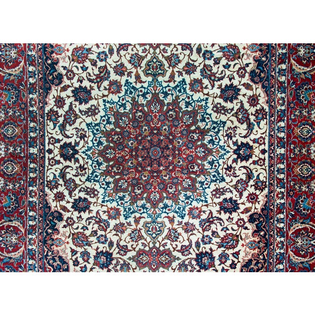 Vintage Persian Isfahan Rug For Sale - Image 12 of 15