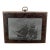 Vintage Etched Maritime Ship Art in Charactered Woodworm Wooden Frame For Sale