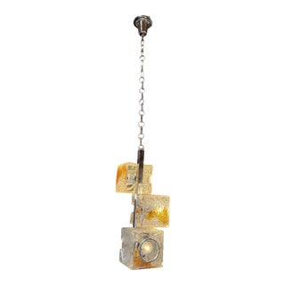 Toni Zuccheri for VeArt Murano 3 Light Pendant, Italy, 1970s For Sale