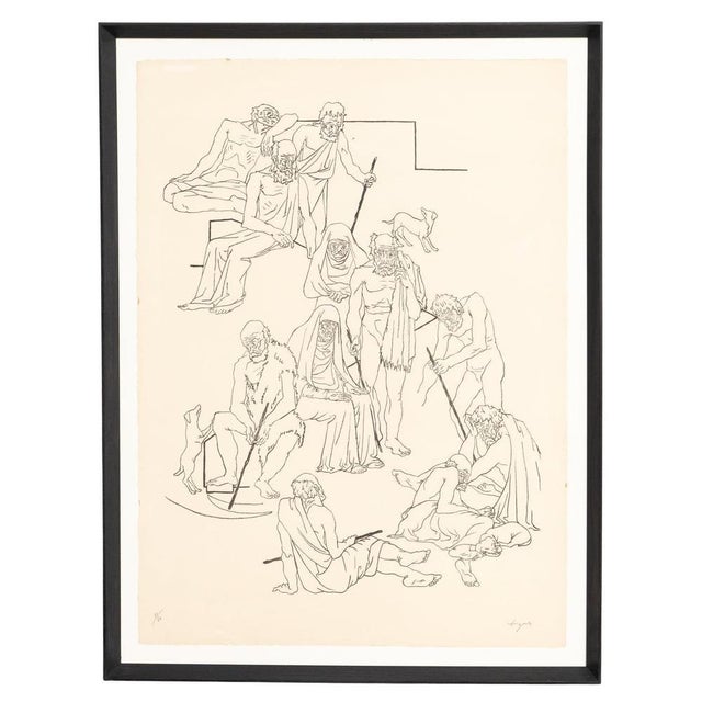 Togores, Composition, Large Lithograph, 1960s, Framed For Sale - Image 12 of 12