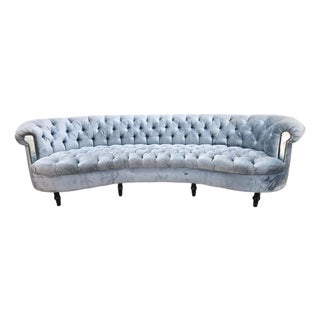 Rebecca Mirrored Tufted Sofa For Sale