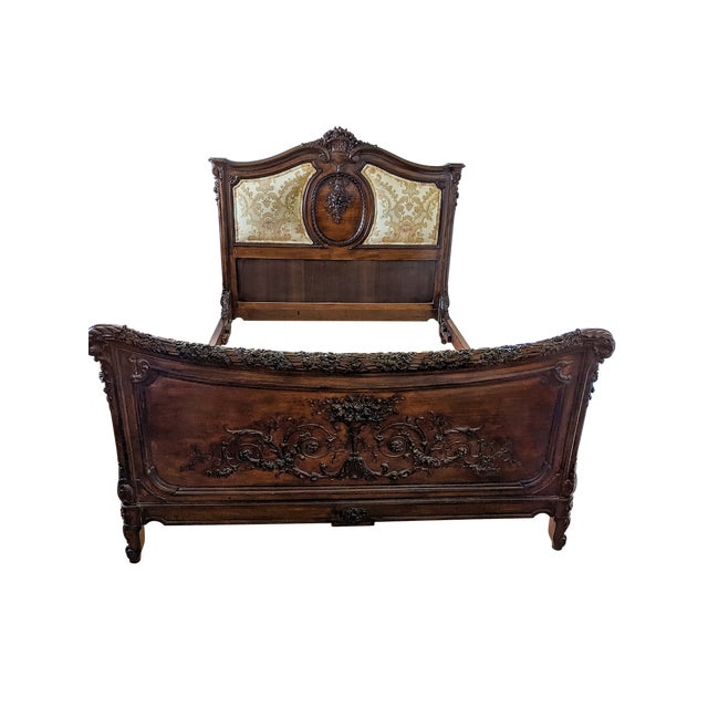 This beautifully carved double size bed frame has very detailed headboard and footboard with 2 siding rails. I have been...