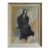 Mid-Century Modern 'Presence in Shadow' Vintage Original Abstract Figurative Oil Painting, Framed For Sale