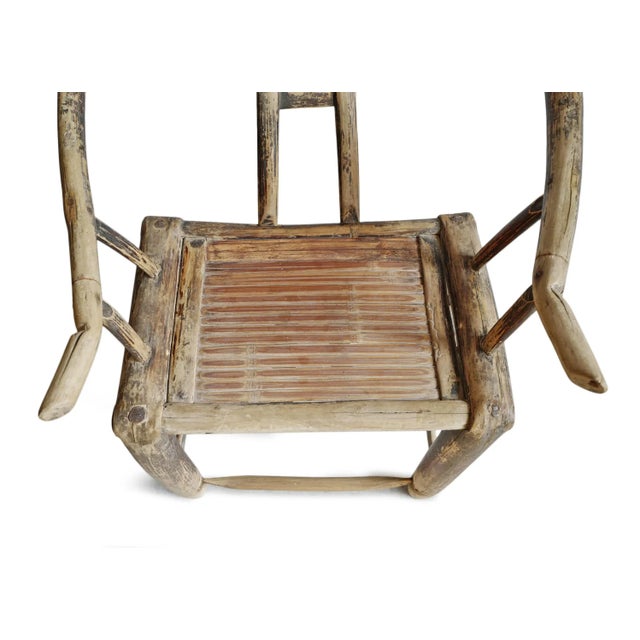 Brown Antique Ming Horseshoe Back Village Chair For Sale - Image 8 of 9