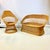 Mid-Century Modern 1970s Vintage Coastal Boho Chic Wicker Settee & Chair 2 Piece Set - After Adrian Pearsall. For Sale - Image 3 of 10