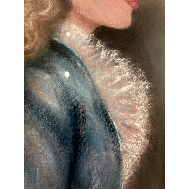 Meynier, Portrait of a Parisian, 1890s-1910s, Pastel For Sale - Image 7 of 10